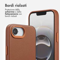 Accezz Cover in Pelle con MagSafe Apple iPhone 17e / 16e - Sienna Brown