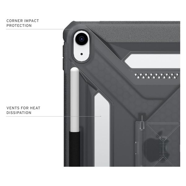 UAG Custodia posteriore Scout Plus con supporto Apple iPad 11 (2025) 11 pollici A16 / iPad 10 (2022) 10.9 pollici - Ash