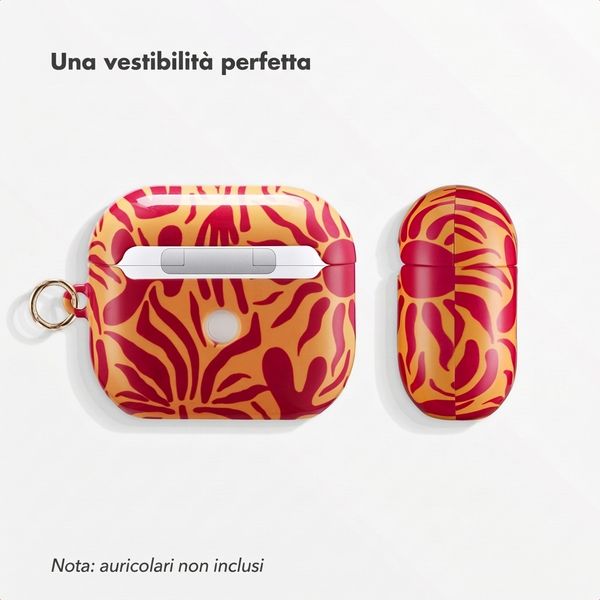 Selencia Cover Vivid  Apple Airpods 3 - Tropical Vibes Apricot