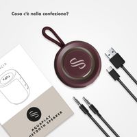 Selencia Altoparlante Bluetooth AquaPlay - Altoparlante wireless - Impermeabile - Bordeaux