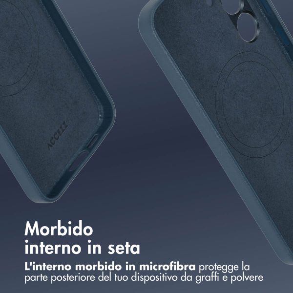 Accezz Cover in Pelle con MagSafe Samsung Galaxy S24 - Nightfall Blue