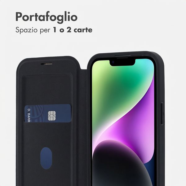 imoshion Bookcase trasparente con MagSafe Apple iPhone 14 / 13 - Nero