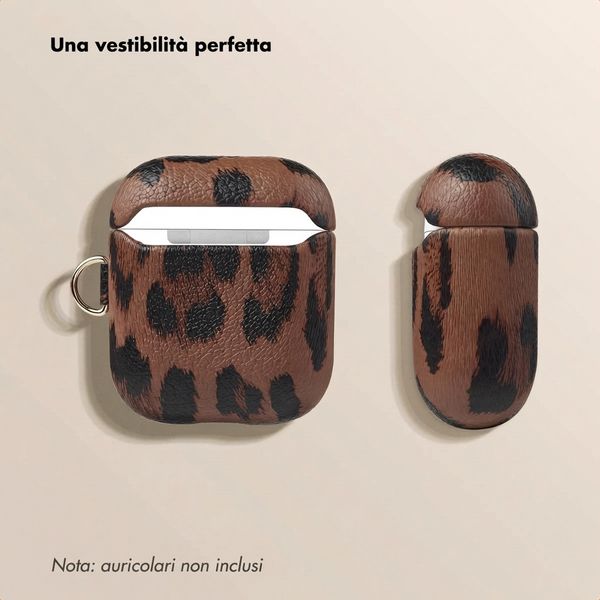 Selencia Cover Sabi stampa pantera  Apple Airpods 1 / 2 - Mocha Brown