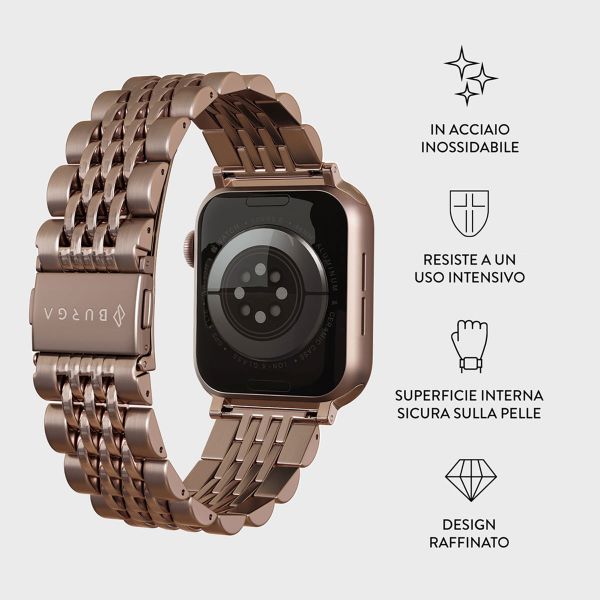 Burga Cinturino in acciaio Apple Watch | 44/45/46/49 mm - Rose Gold