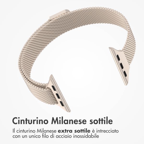 imoshion Cinturino sottile Milanese Apple Watch | 38/40/41/42 mm - Starlight