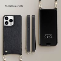 Selencia Cover per telefono Nova con cordino e portacarte Apple iPhone 15 Pro Max - Nero