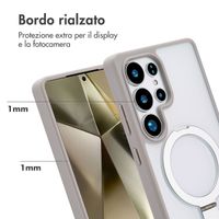 Accezz Cover con anello e supporto con MagSafe Samsung Galaxy S25 Ultra - Grigio