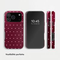Selencia Cover Posteriore Vivid Apple iPhone 17 Pro Max - Happy Dots Burgundy