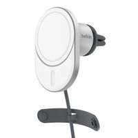 Belkin BoostCharge Pro Caricabatterie Auto Wireless Magnetico - Supporto Telefono Griglia di Ventilazione - Adattatore Incluso