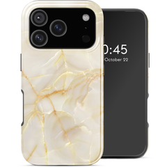 Selencia Cover posteriore Vivid con MagSafe Apple iPhone 17 Pro - Golden Beige Marble