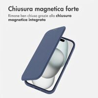 imoshion Bookcase trasparente con MagSafe Apple iPhone 15 - Blu