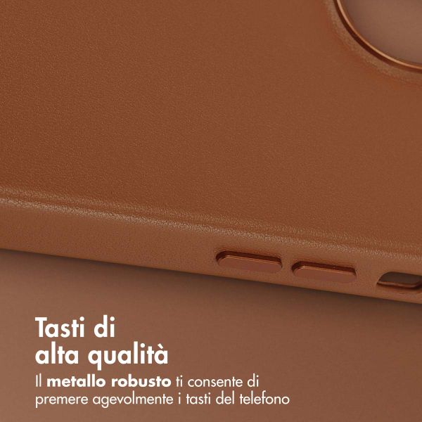 Accezz Cover in Pelle con MagSafe Apple iPhone 13 - Sienna Brown