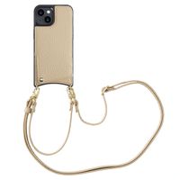 Selencia Cover per telefono Nova con cordino e portacarte Apple iPhone 14 - Beige
