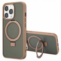 Accezz Cover con anello e supporto con MagSafe Apple iPhone 13 Pro Max - Marrone