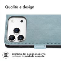 imoshion Cover a libro di Lusso Apple iPhone 18 Pro Max / 17 Pro Max - Azzurro