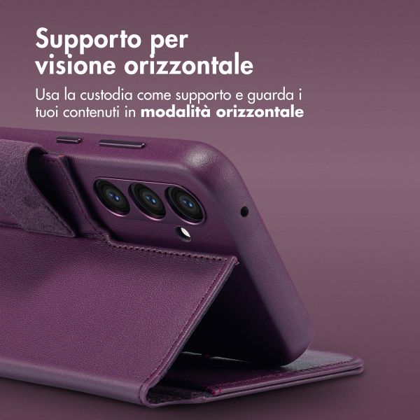 Accezz Cover in pelle 2 in 1 con MagSafe Samsung Galaxy S24 Plus - Heath Purple