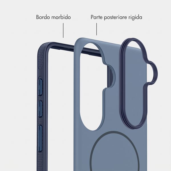 imoshion Cover posteriore Color con Thin MagSafe Ring Samsung Galaxy S25 / S24 - Blu scuro