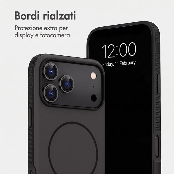 imoshion Cover posteriore Color con Thin MagSafe Ring Apple iPhone 18 Pro / 17 Pro - Nero