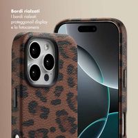 Selencia Cover Sabi Stampa pantera con MagSafe Apple iPhone 16 Pro - Mocha Brown