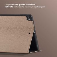 Selencia Cover Riva Apple iPad 9 (2021) 10.2 pollici / iPad 8 (2020) 10.2 pollici / iPad 7 (2019) 10.2 pollici - Beige