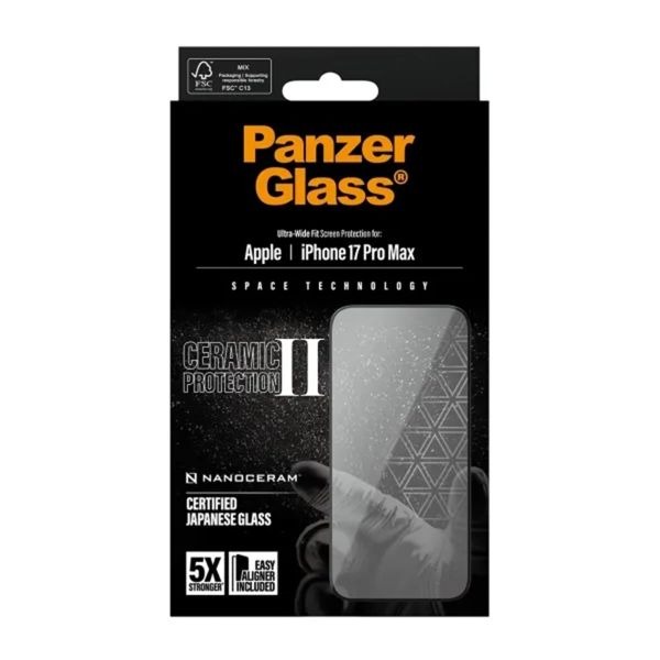 PanzerGlass Vetro temperato in ceramica con applicatore Apple iPhone 17 Pro Max