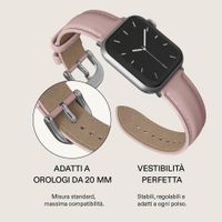 Burga Cinturino in vera pelle Apple Watch | 38/40/41/42 mm - Pillow Talk / Silver