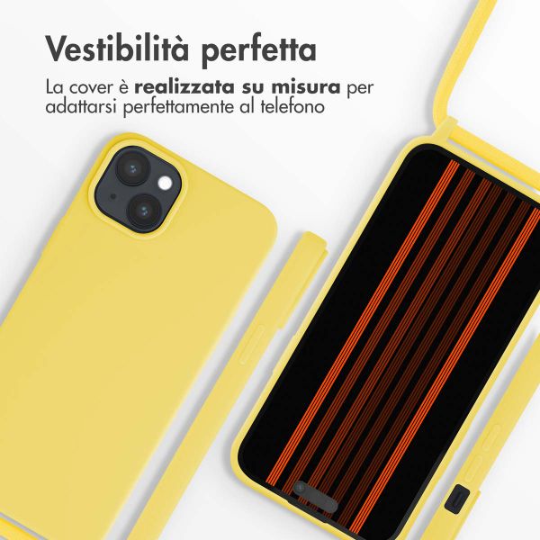 imoshion Cover in Silicone con Cordino Apple iPhone 15 Plus - Giallo