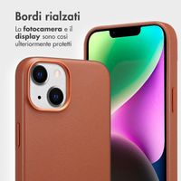 Accezz Cover in pelle 2 in 1 con MagSafe Apple iPhone 14 - Sienna Brown