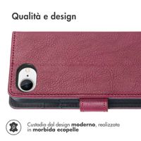 imoshion Cover a libro di Lusso Apple iPhone 17e / 16e - Bordeaux