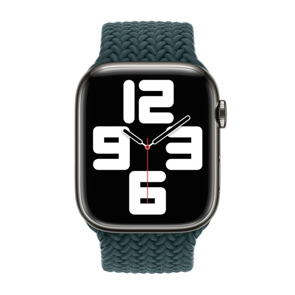 Apple Cinturino Solo intrecciato Apple Watch | 44/45/46/49 mm - Taglia 9 - Rainforest