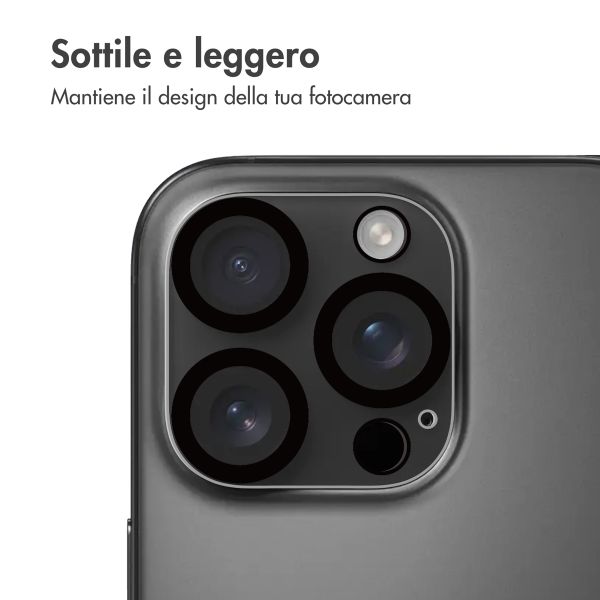 imoshion Protezione fotocamera in vetro 2 Pack Apple iPhone 16 Pro / 16 Pro Max - Nero