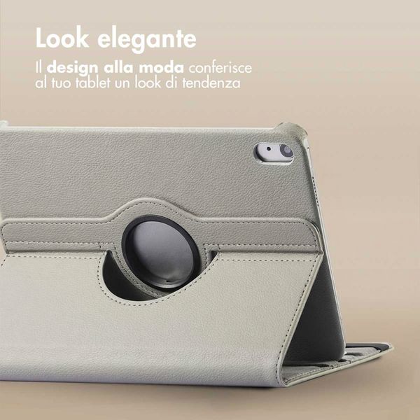 imoshion Cover Girevole a 360° Apple iPad 11 (2025) 11 pollici A16 / iPad 10 (2022) 10.9 pollici - Grigio