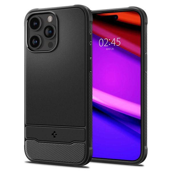 Spigen Cover Rugged Armor con MagSafe Apple iPhone 15 Pro Max - Nero