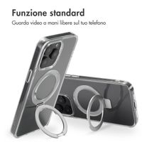 Accezz Cover con anello e supporto con MagSafe Apple iPhone 15 Pro Max - Trasparente