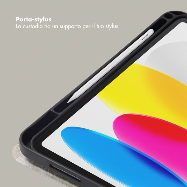 Selencia Cover per tablet Vivid Apple iPad 11 (2025) 11 pollici A16 / iPad 10 (2022) 10.9 pollici - Desert Waves Beige