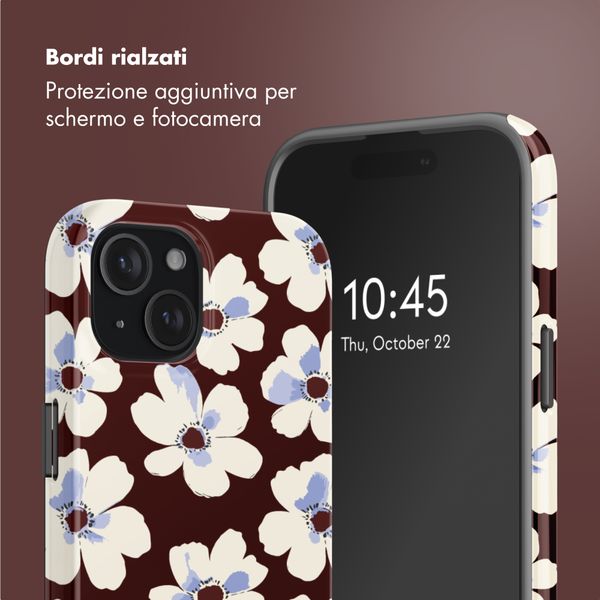 Selencia Cover posteriore Vivid con MagSafe Apple iPhone 15 - Choco Flower Pop