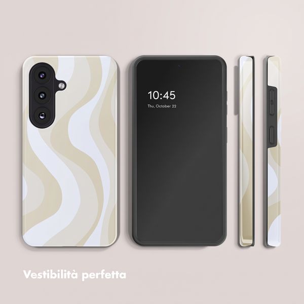 Selencia Cover posteriore Vivid con MagSafe Samsung Galaxy S26 FE - Desert Waves Beige