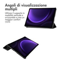 imoshion Cover a libro Trifold Samsung Galaxy Tab S9 11.0 pollici / S10 Lite / S10 FE / S9 FE 10.9 pollici - Nero
