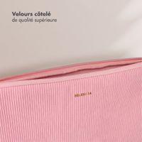 Selencia Cover per laptop in velluto a coste 15-16 pollici - Sleeve per laptop - Soft Blush