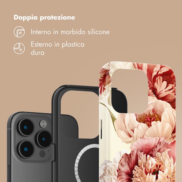 Selencia Cover posteriore Vivid con MagSafe Apple iPhone 15 Pro - Vintage Peony