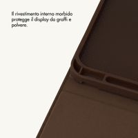 Selencia Custodia a libro Croco Apple iPad 11 (2025) 11 pollici A16 / iPad 10 (2022) 10.9 pollici - Choco Brown