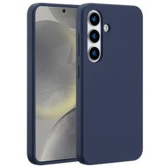 Accezz Cover in silicone liquido con MagSafe Samsung Galaxy S25 - Blu scuro