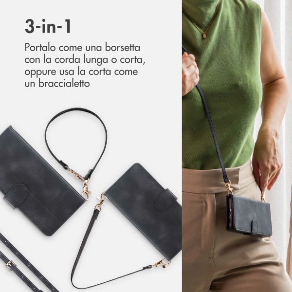 imoshion Cover a libro con Cordino Samsung Galaxy A15 (5G/4G) - Nero