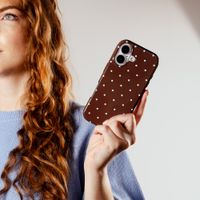 Selencia Cover Posteriore Vivid Apple iPhone 12 (Pro) - Happy Dots Chocolate