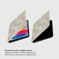 Selencia Cover per tablet Vivid Apple iPad 11 (2025) 11 pollici A16 / iPad 10 (2022) 10.9 pollici - Desert Waves Beige