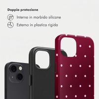 Selencia Cover Posteriore Vivid Apple iPhone 13 Pro - Happy Dots Burgundy