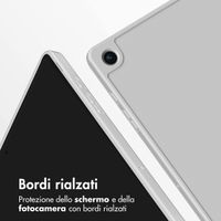 Accezz Cover a libro in silicone Smart Samsung Galaxy Tab A9 Plus - Grigio