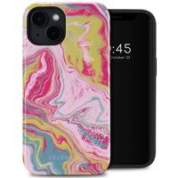 Selencia Cover posteriore Vivid con MagSafe Apple iPhone 14 - Marble Pink