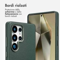 Accezz Cover in Pelle con MagSafe Samsung Galaxy S25 Ultra - Cedar Green