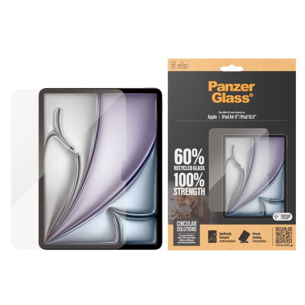 PanzerGlass Vetro temperato Ultra Wide Fit Apple iPad Air 11 pollici (2026) M4 / (2025) M3 / (2024) M2 / iPad 11 (2025) A16 / iPad 10 (2022)
